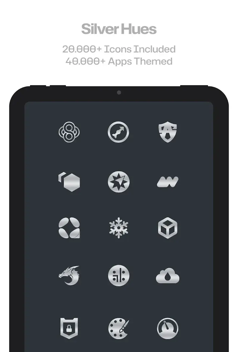 Captura de pantalla 6 de Silver Steel Icon Pack