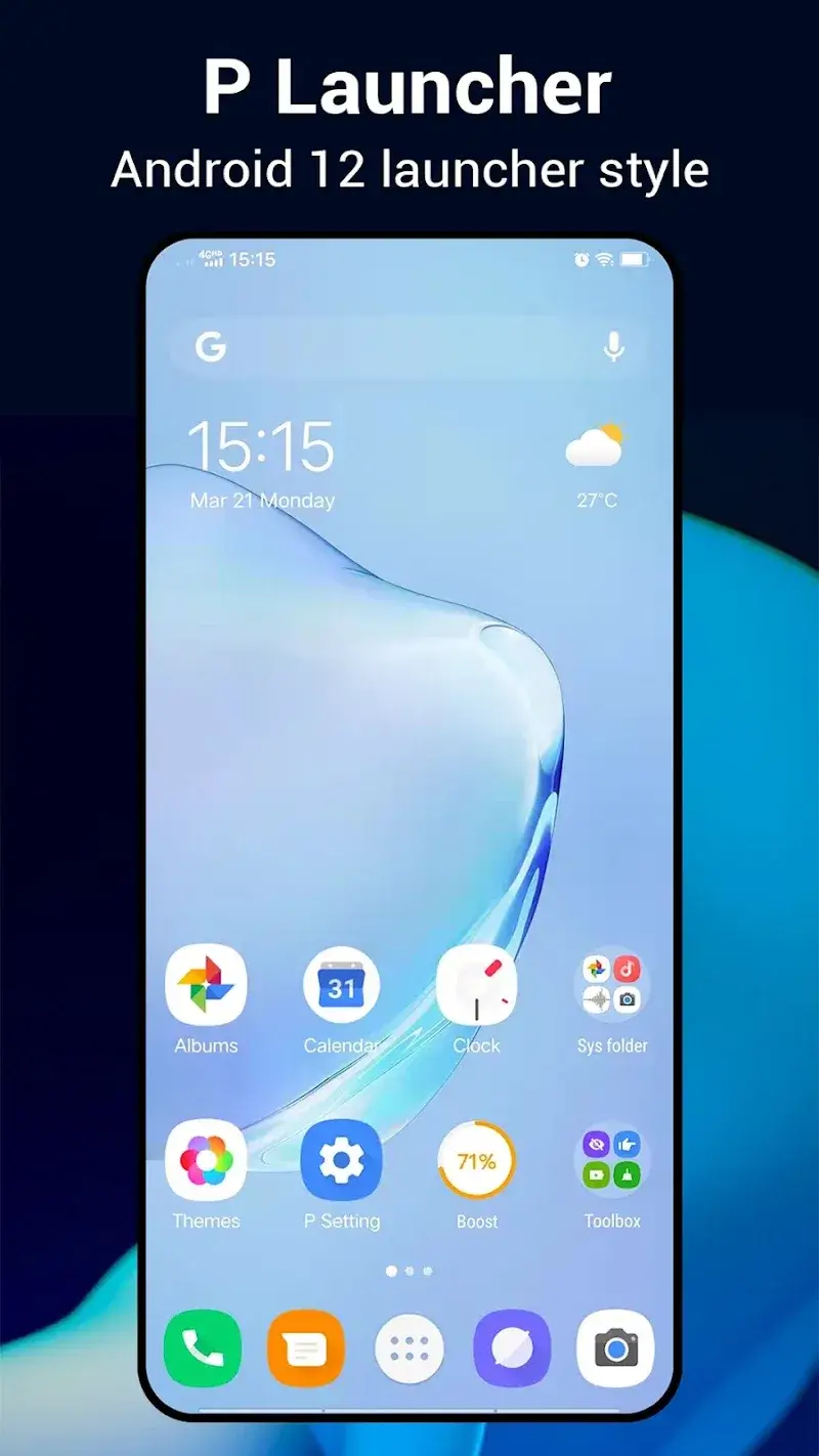 Tangkapan layar P Launcher 1