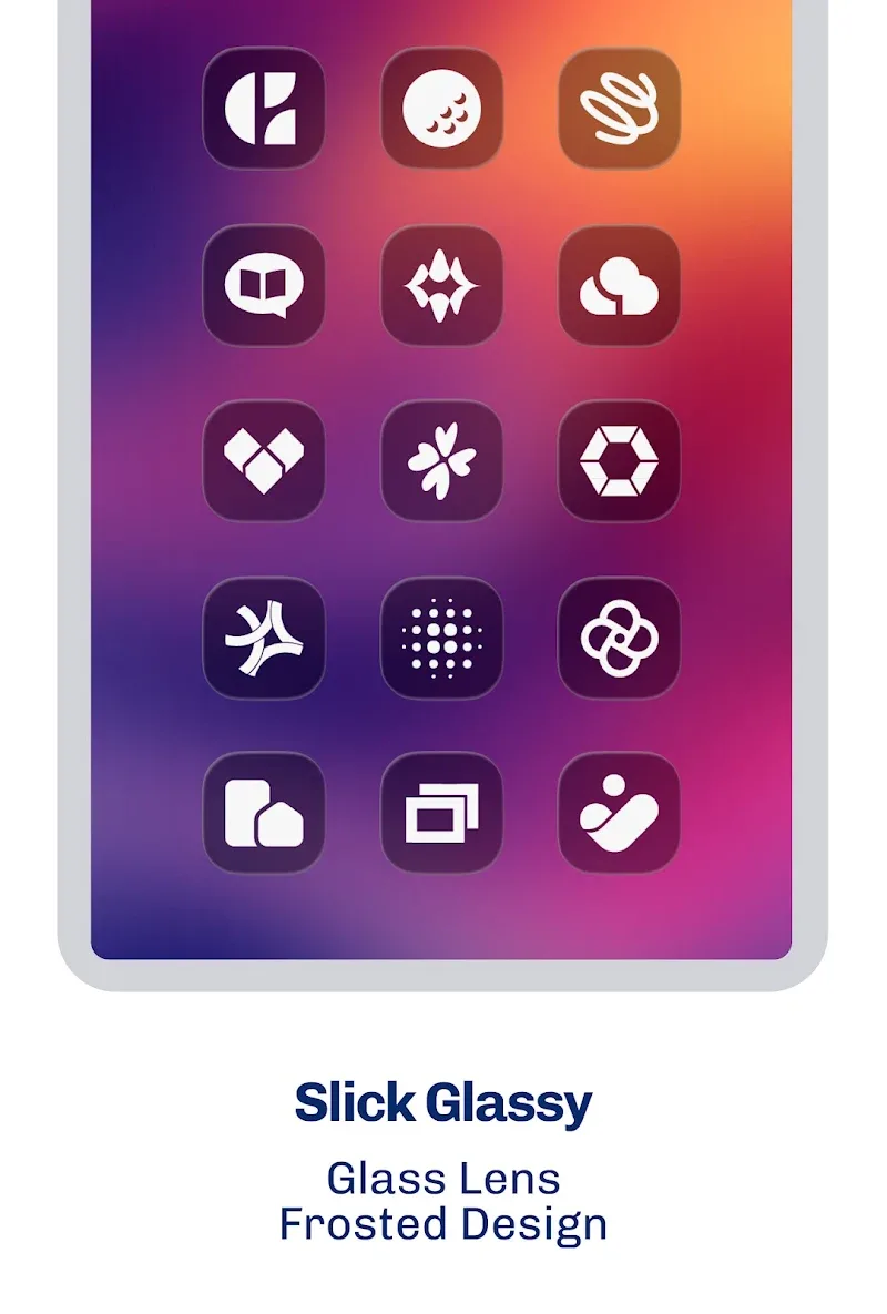 iGlass Dark OS 26 Icon Pack - 스크린샷 6