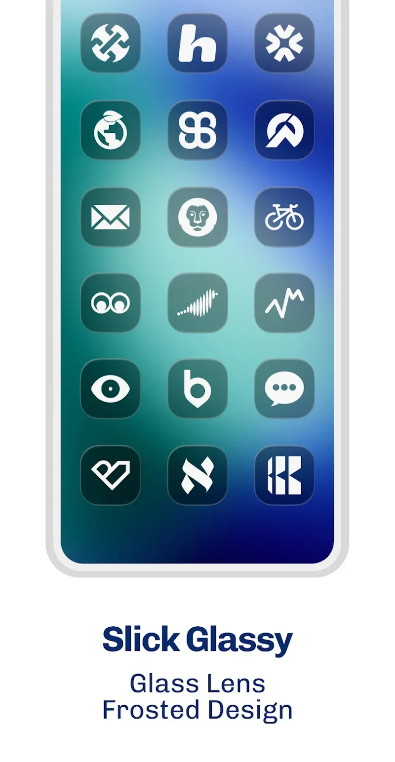 iGlass Dark OS 26 Icon Pack - 스크린샷 3