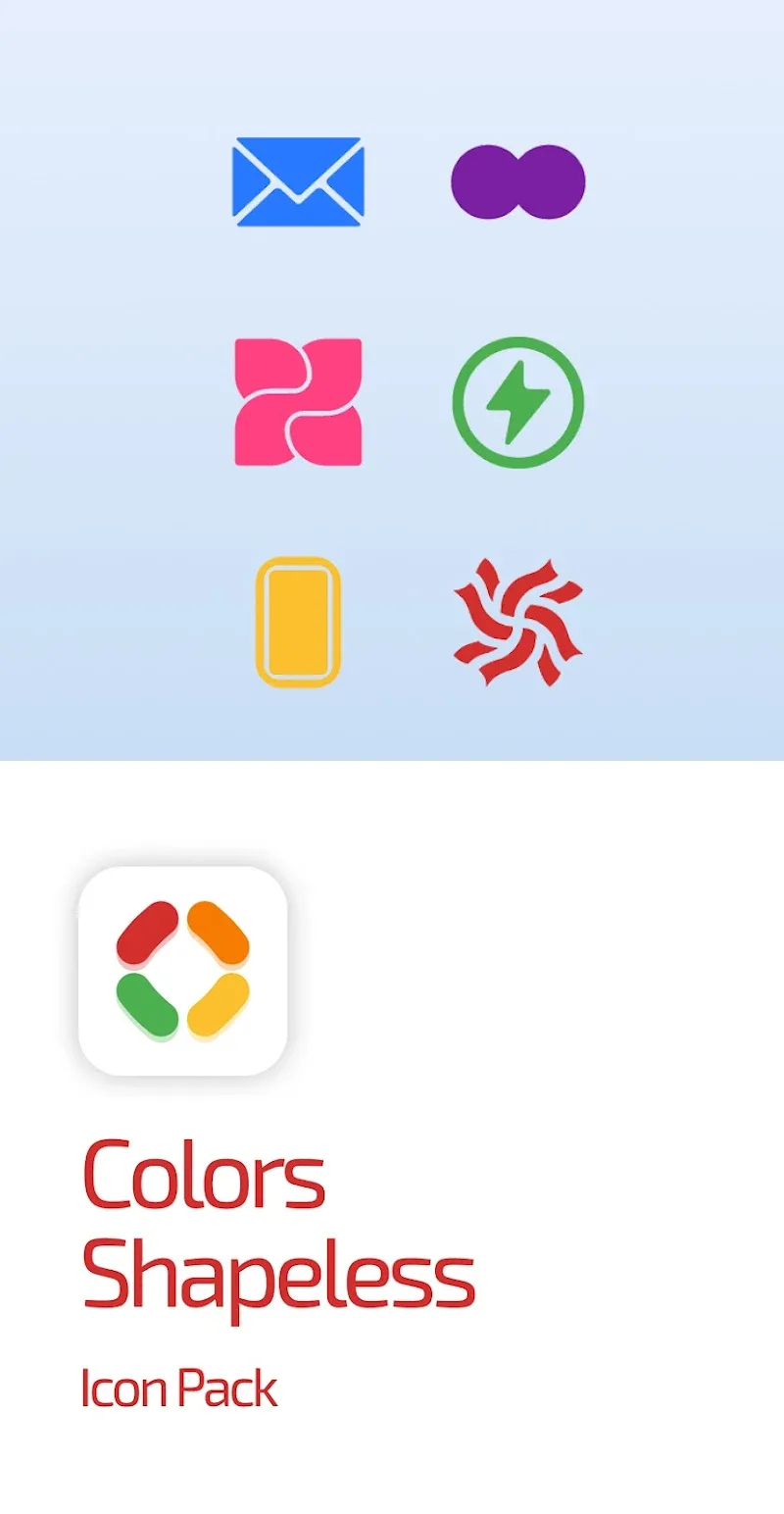Colors Shapeless Icon Pack Tangkapan Layar 5