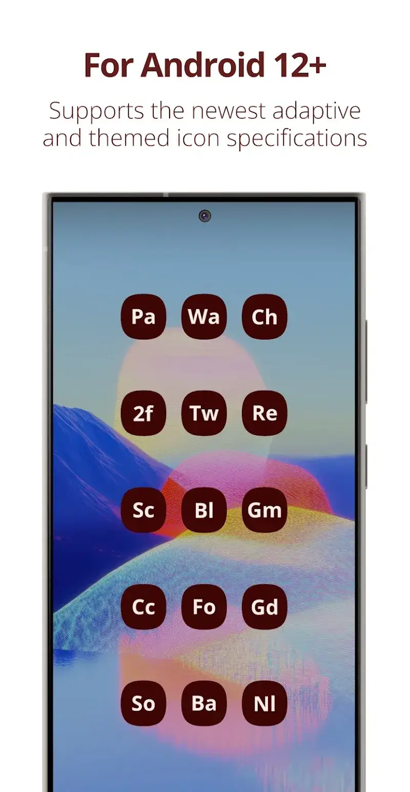Letters Material You Icon Pack tangkapan layar pratinjau 6
