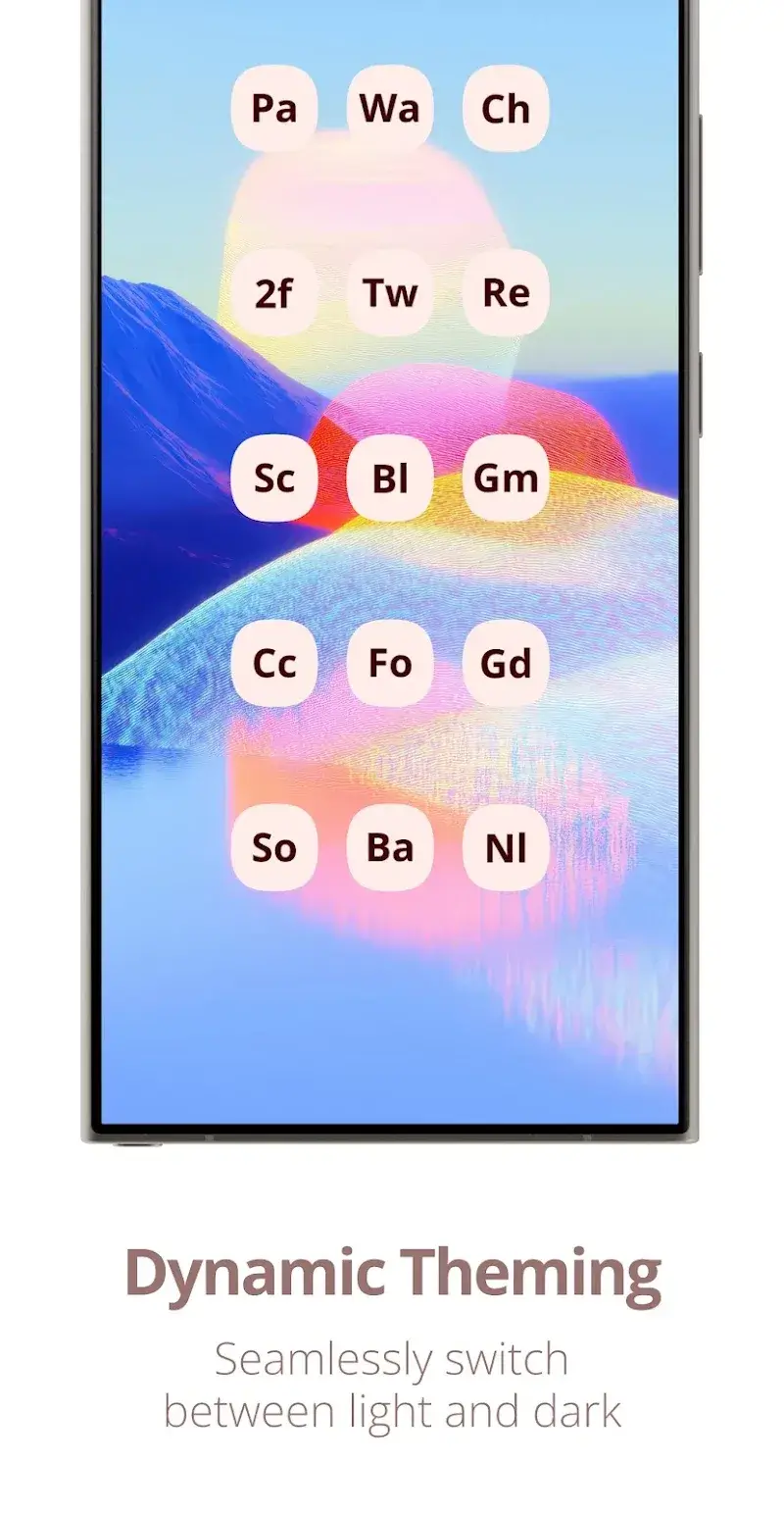 Letters Material You Icon Pack tangkapan layar pratinjau 5