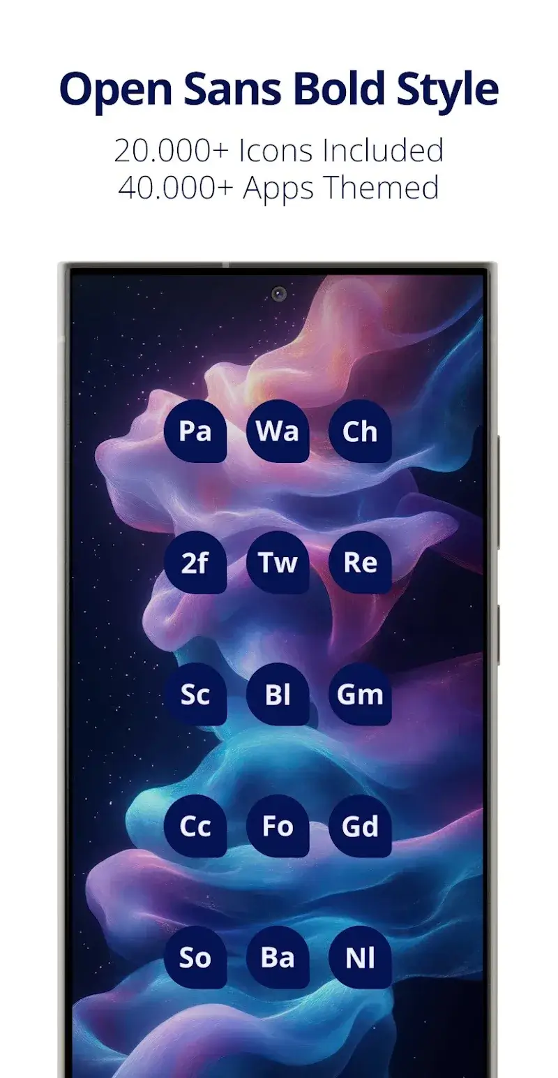 Letters Material You Icon Pack tangkapan layar pratinjau 2