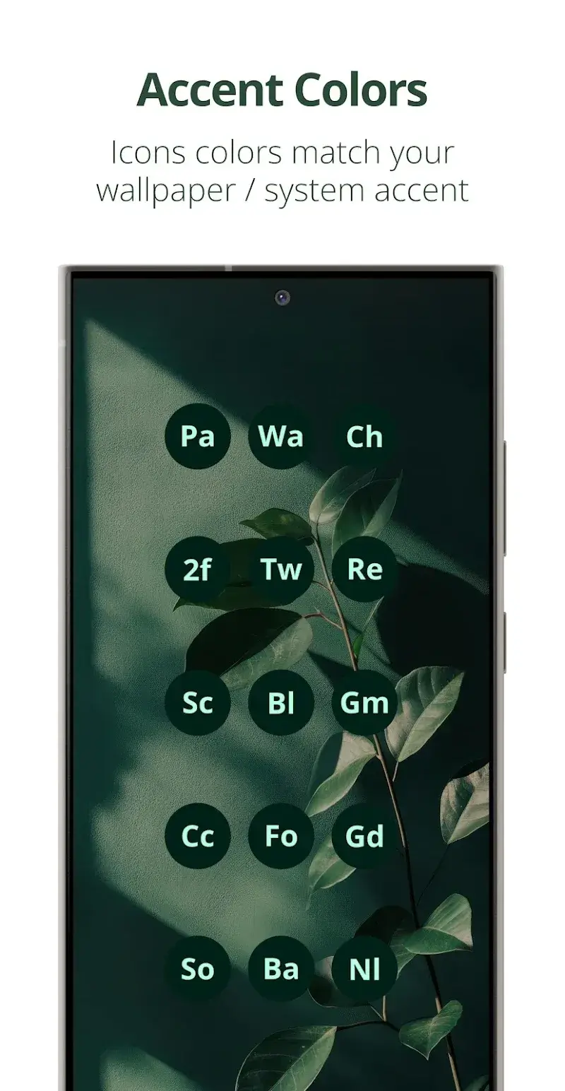 Letters Material You Icon Pack tangkapan layar pratinjau 4