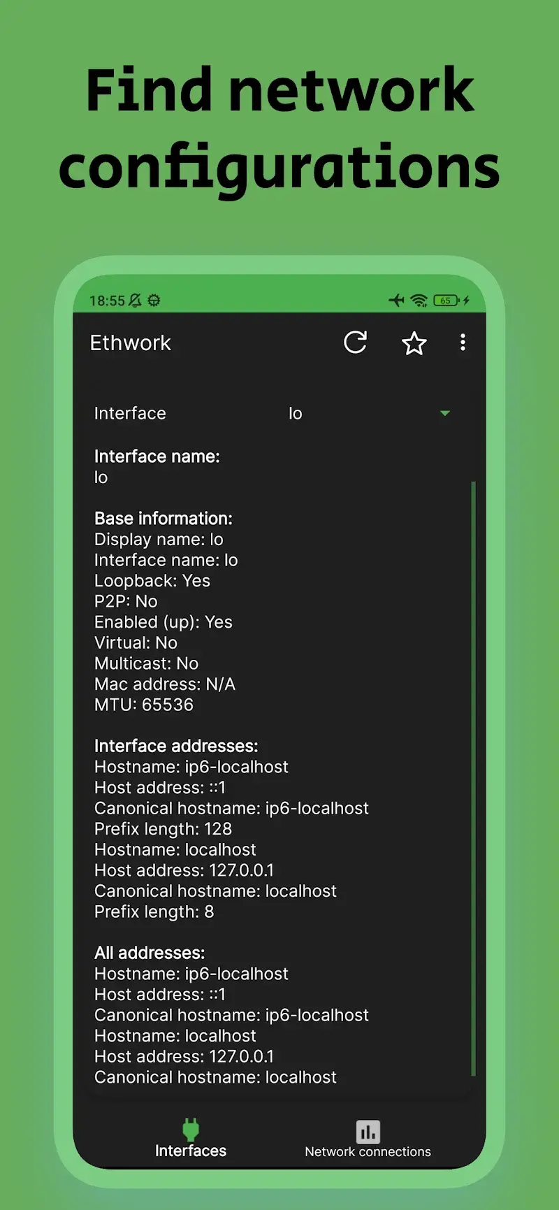 Ethwork: Netstat & Interfaces screenshot 5