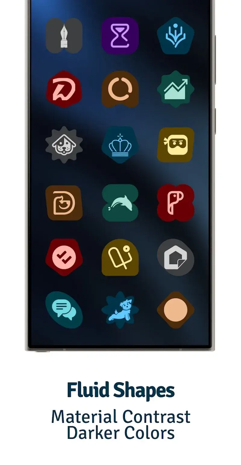 Expressive Night Icon Pack captura de tela 3