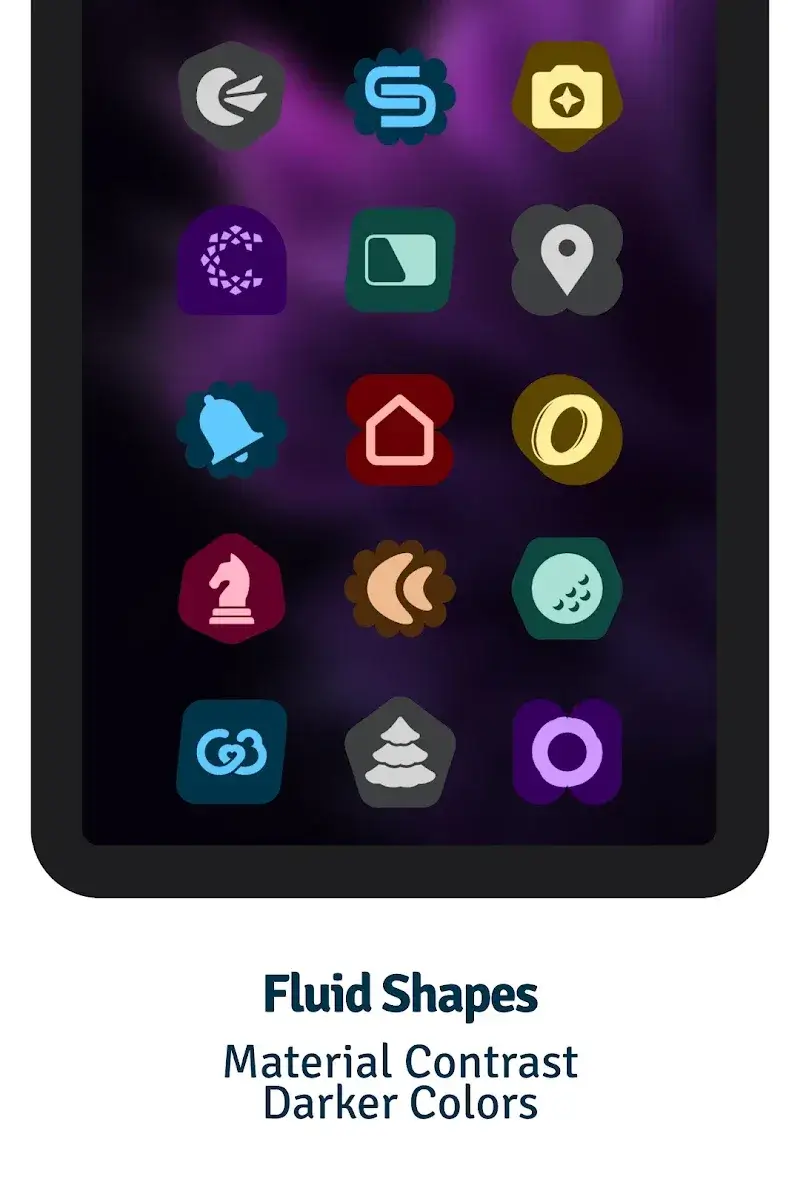 Expressive Night Icon Pack captura de tela 6