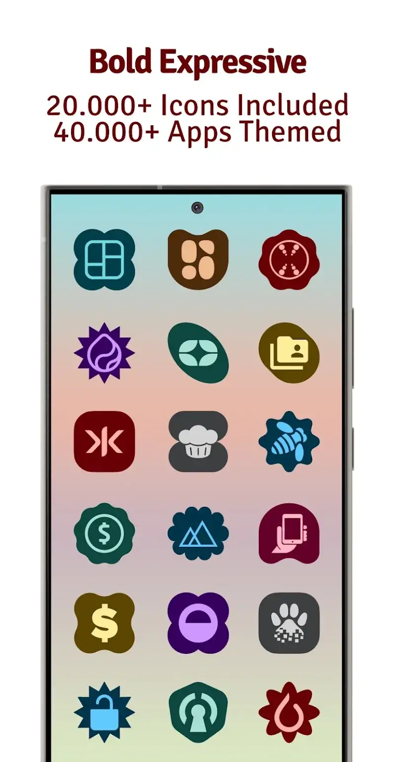Expressive Night Icon Pack captura de tela 2