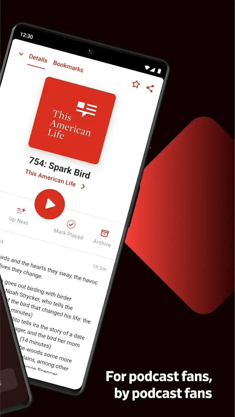 ภาพหน้าจอ Pocket Casts 2