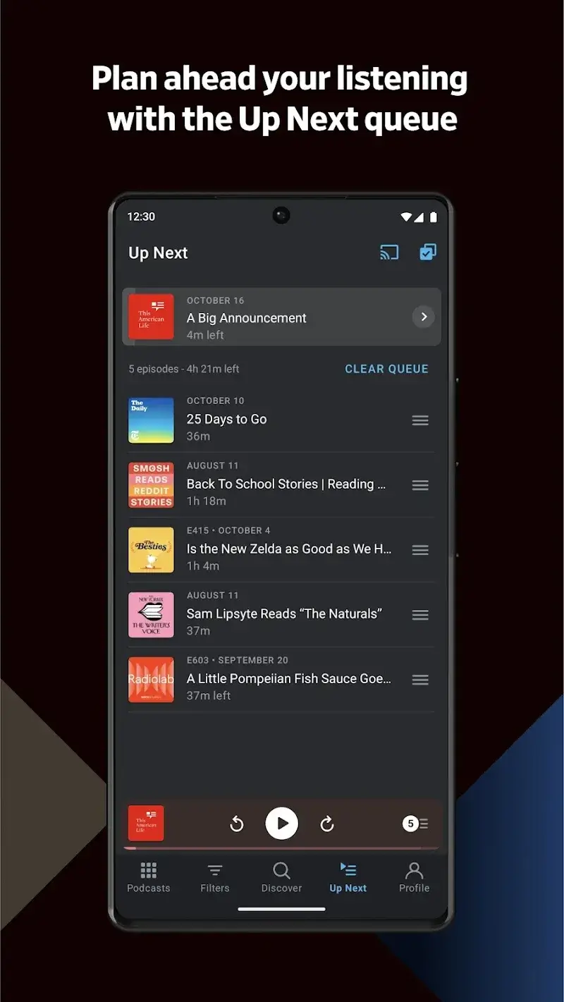 ภาพหน้าจอ Pocket Casts 4