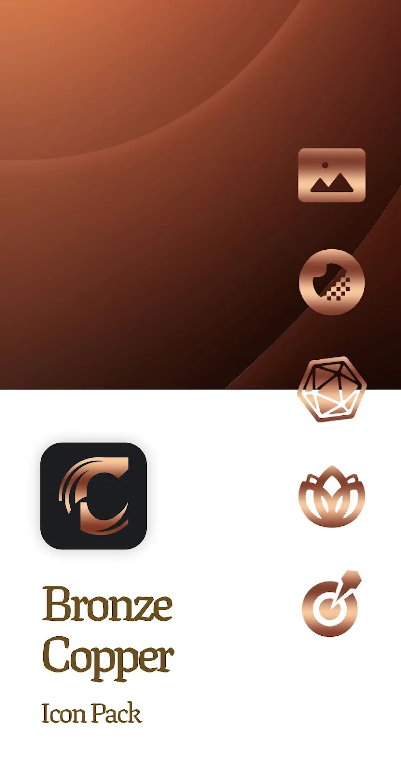 Tangkapan layar Bronze Copper Icon Pack 5