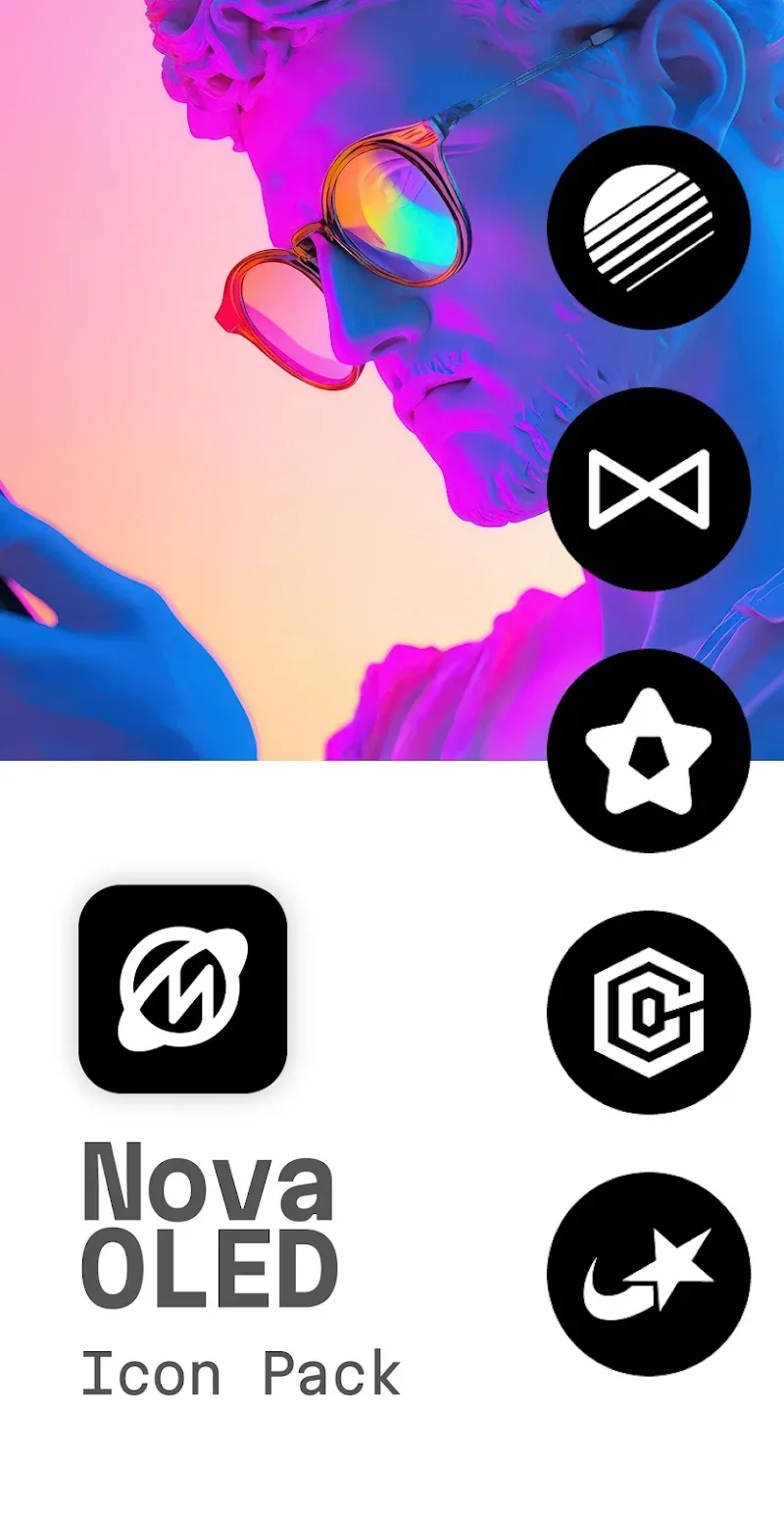 Nova OLED Icon Pack 스크린샷 1