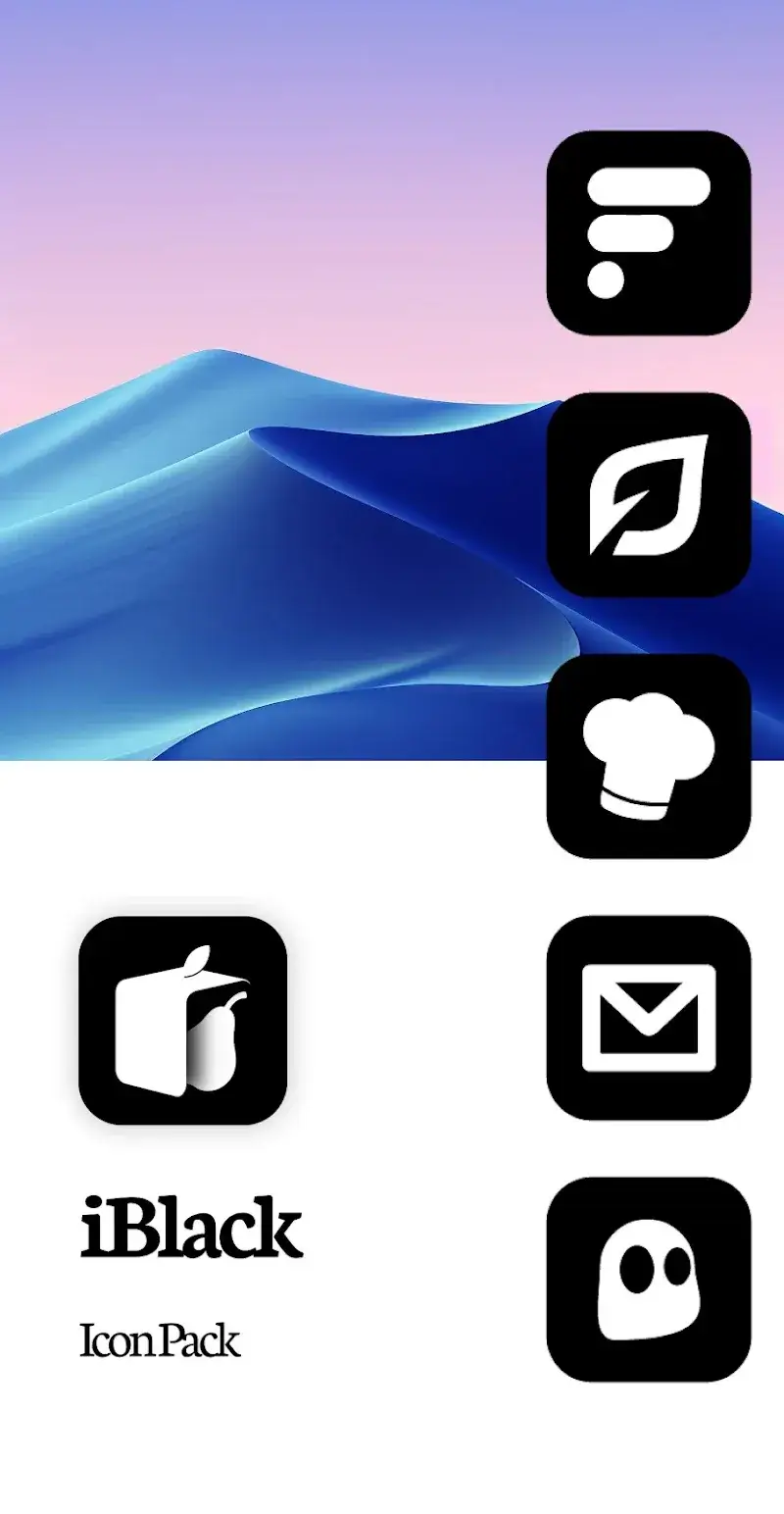iBlack OS Icon Pack capture d'écran 5