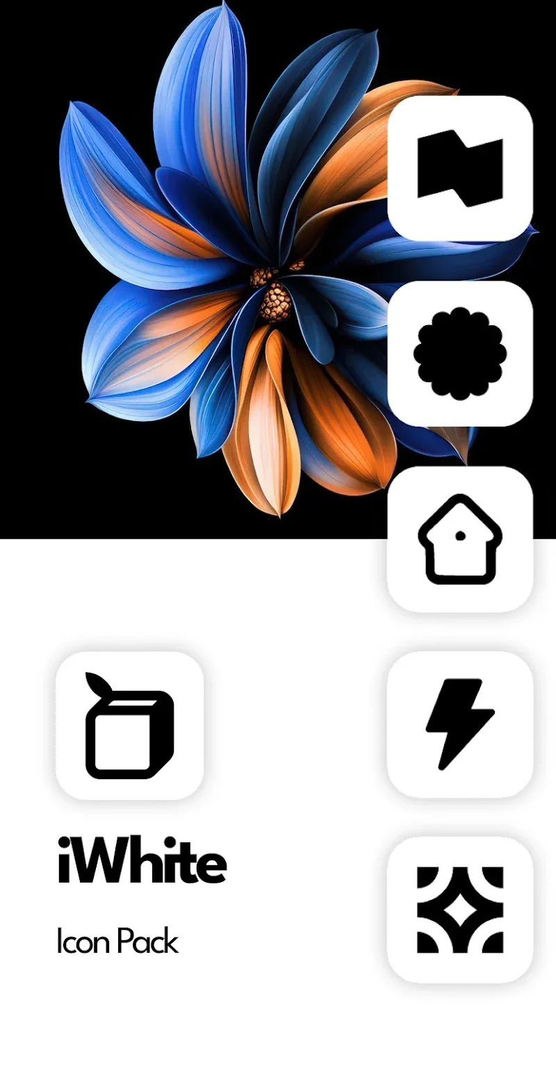 iWhite OS Icon Pack app preview 1