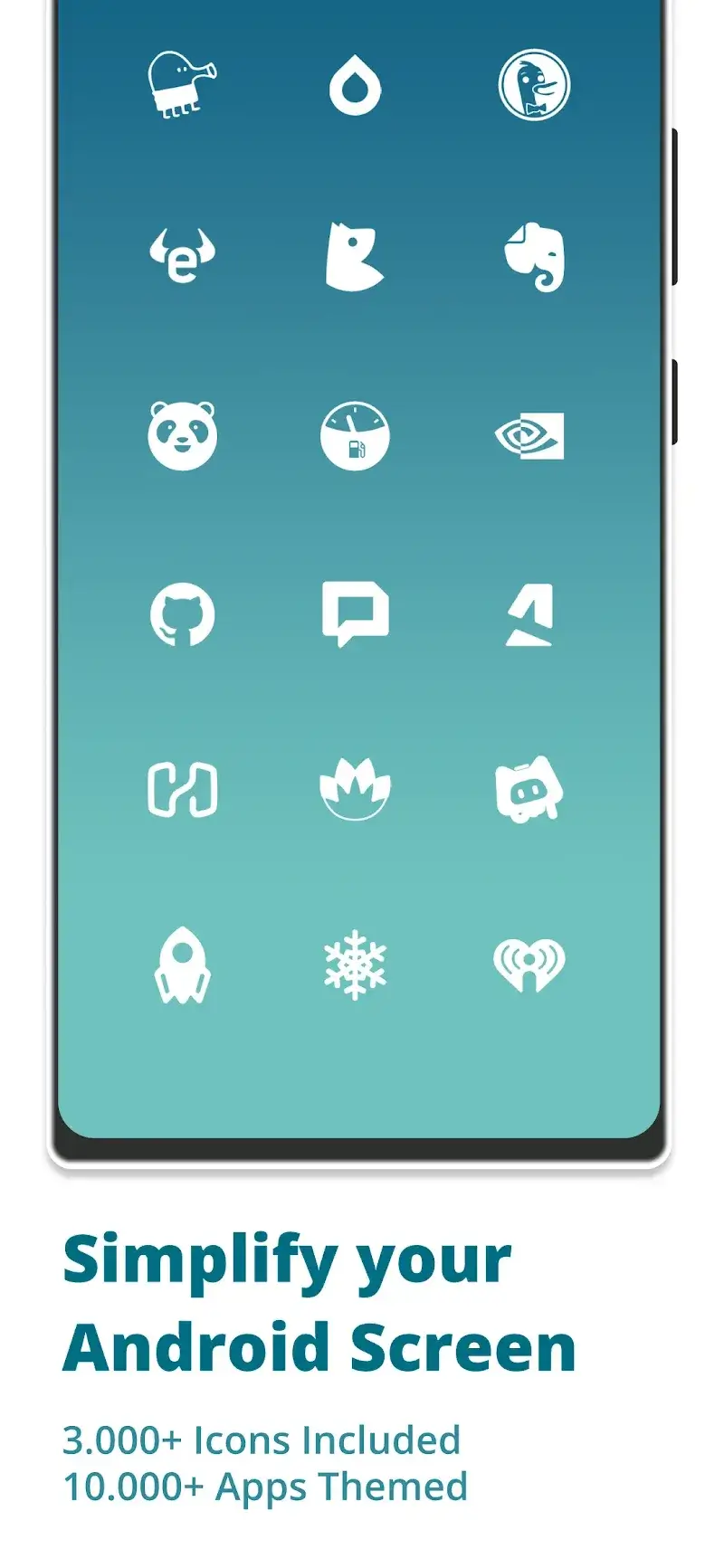 Captura de pantalla de Simply Minimal White Icon Pack 2