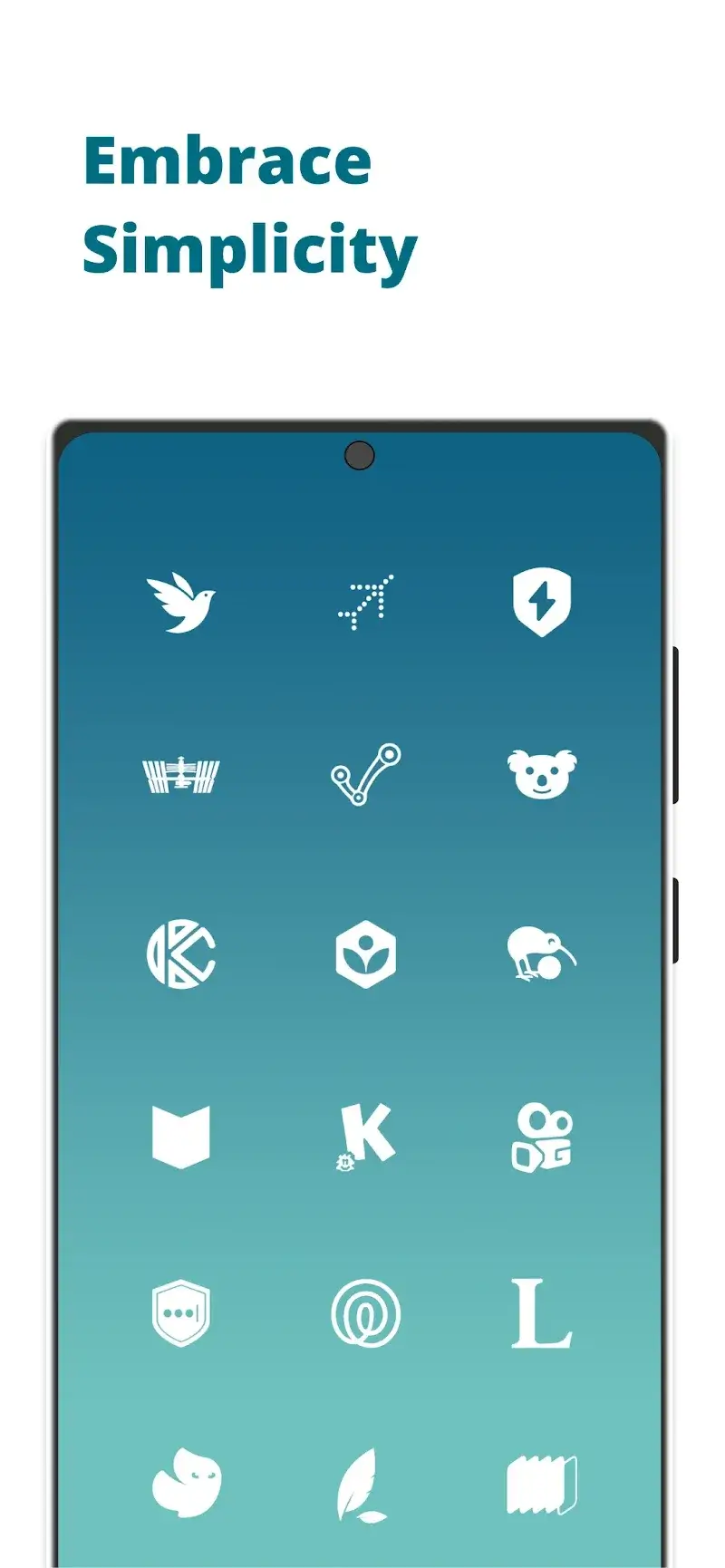 Captura de pantalla de Simply Minimal White Icon Pack 3