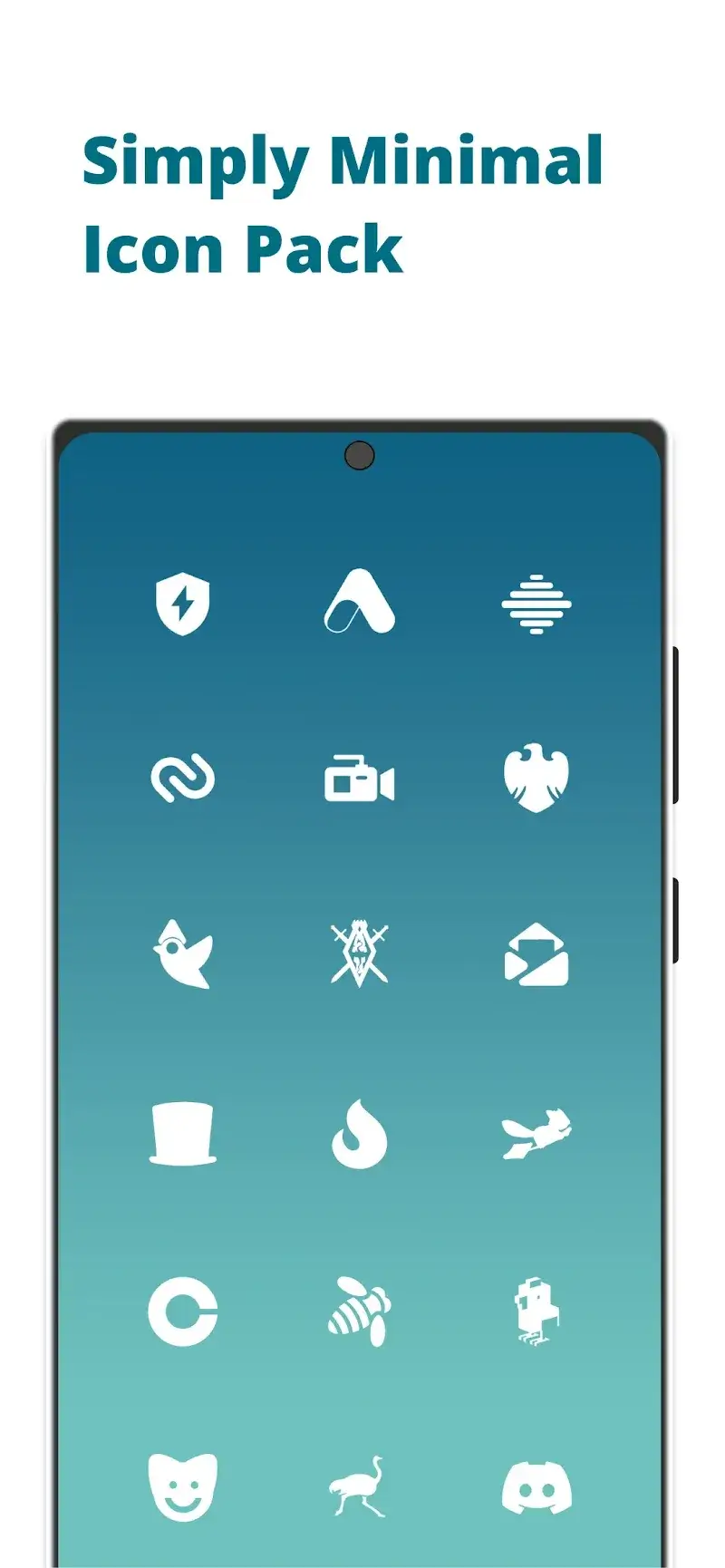 Captura de pantalla de Simply Minimal White Icon Pack 1
