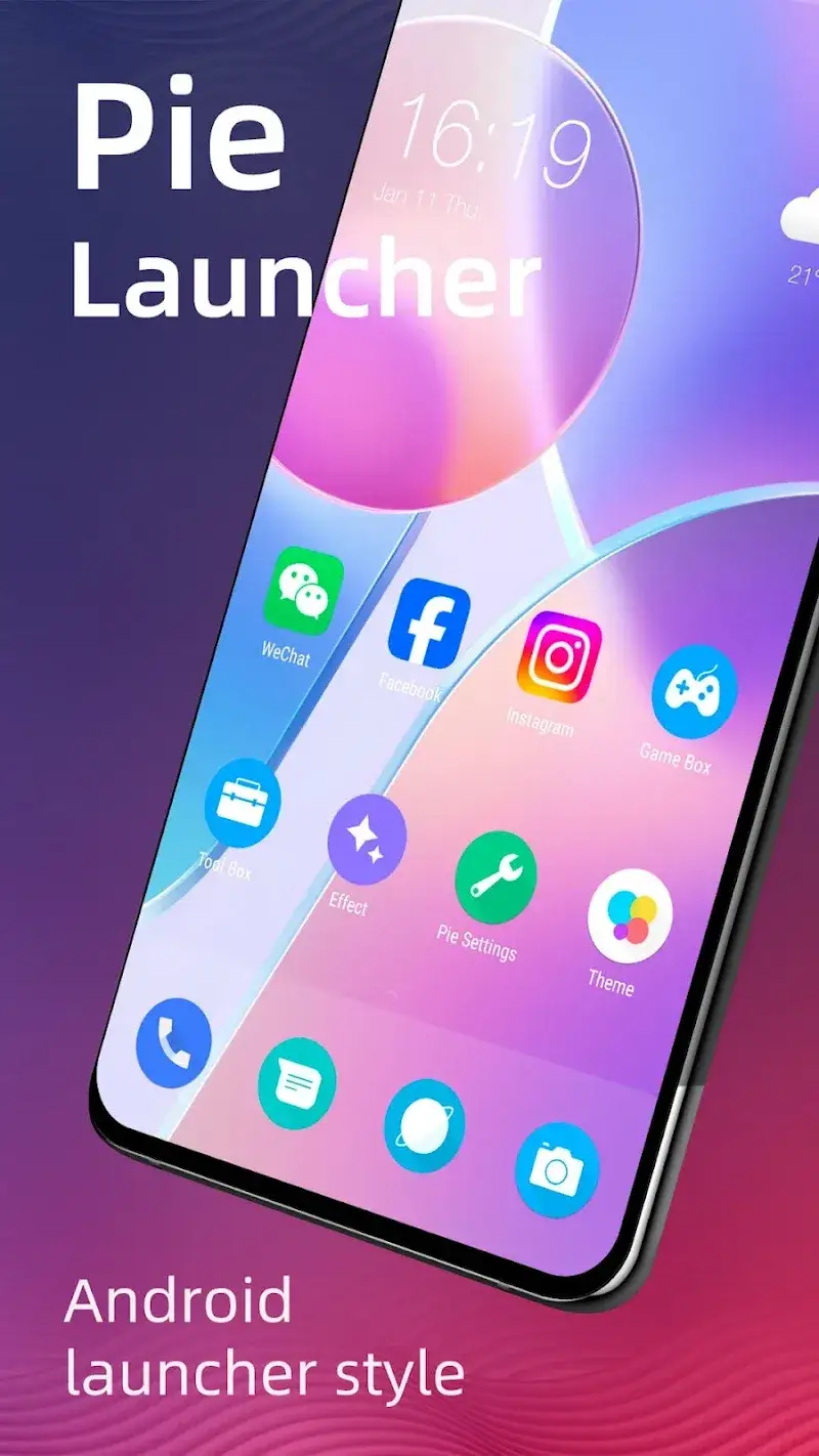 Pie Launcher version 2025 screenshot 1