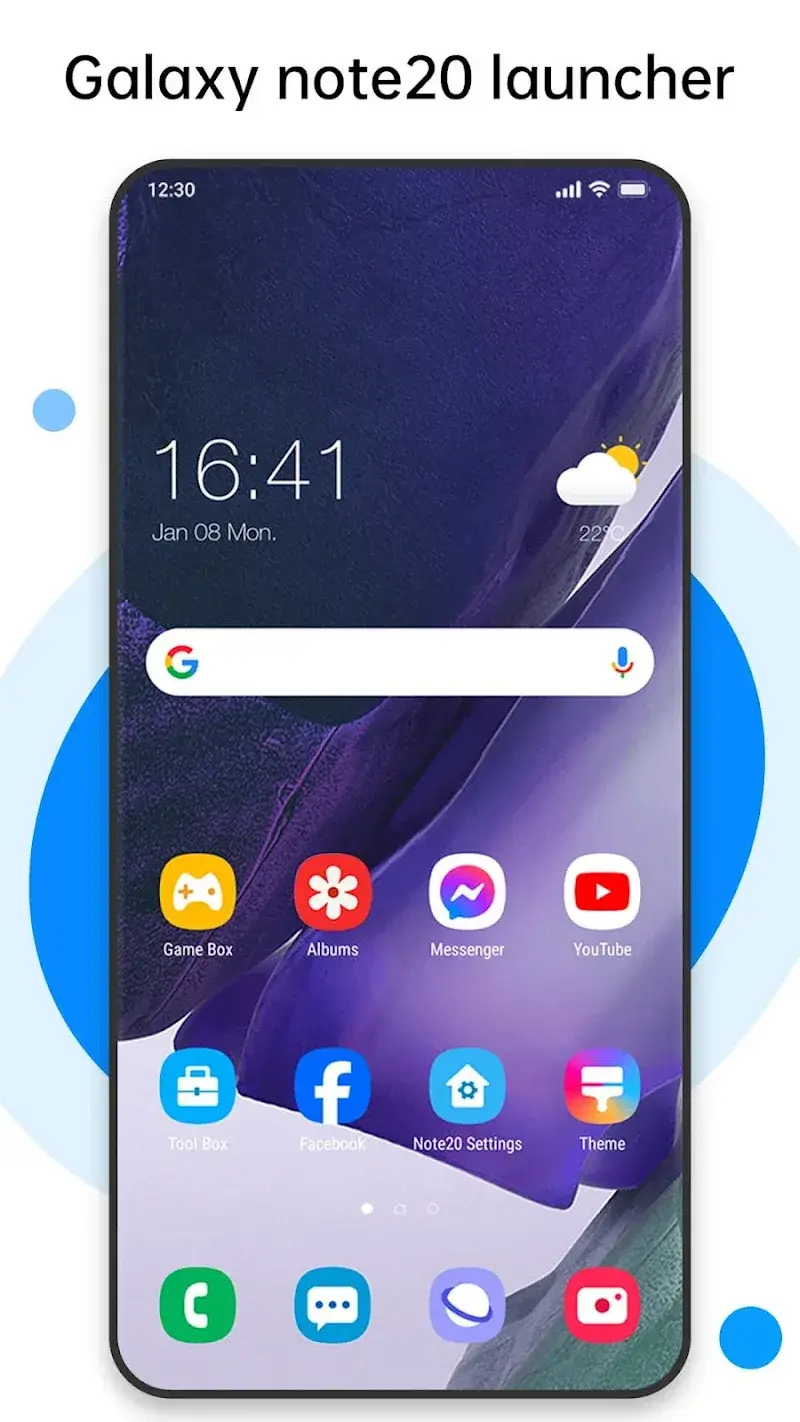 Perfect Galaxy Note20 Launcher tangkapan layar 1