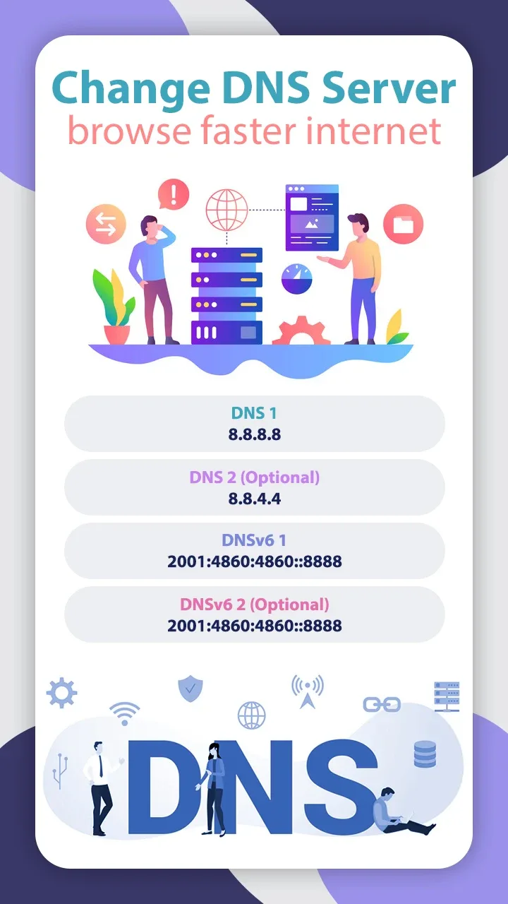 Tangkapan layar Change DNS Server 1