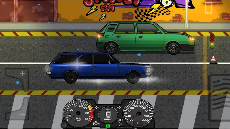 Captura de pantalla del gameplay de Street Racing Mechanic 1