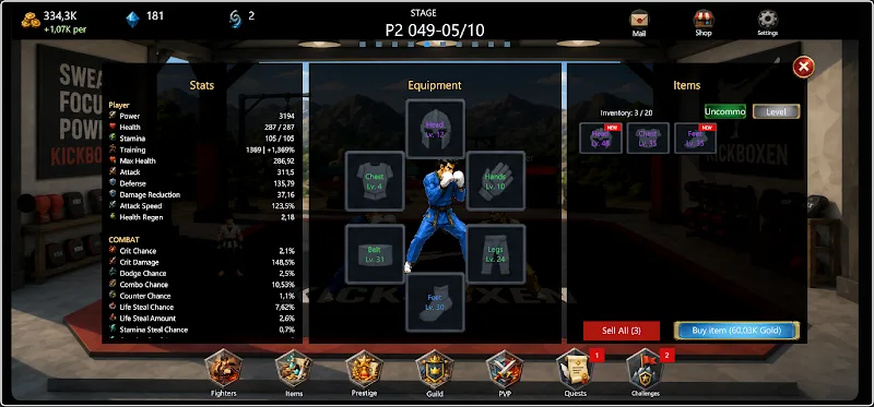 Capture d'écran Idle Fighter 4