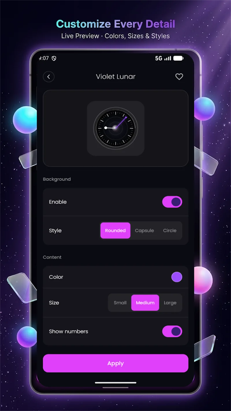 Capture d'écran Crystal Glass Widget Pro 3