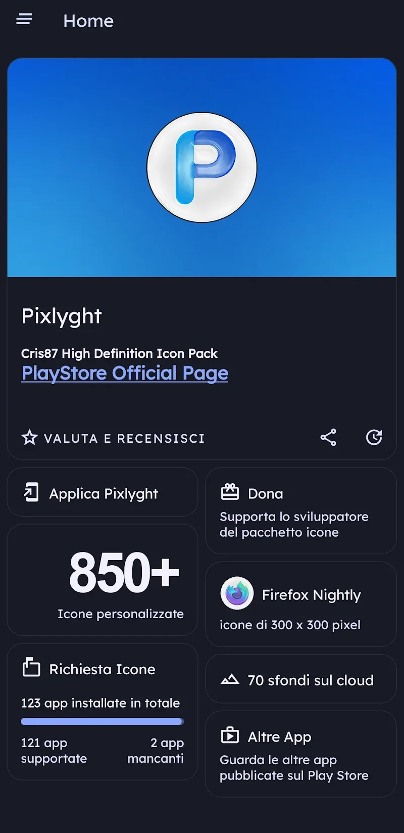 Pixlyght - Icon Pack capture d'écran 1