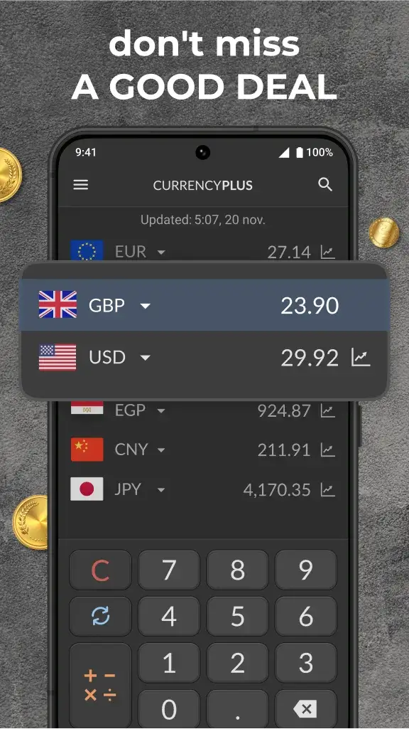 Currency Converter Plus スクリーンショット 3