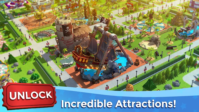 Captura de pantalla de RollerCoaster Tycoon Touch 3