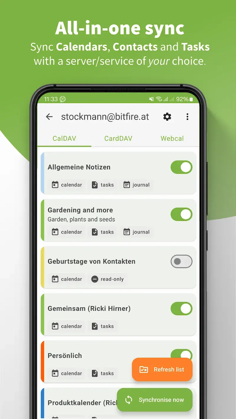 DAVx⁵ screenshot 1