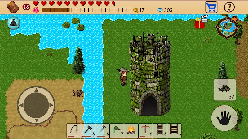 Aperçu en jeu de Survival RPG: Open World Pixel 3