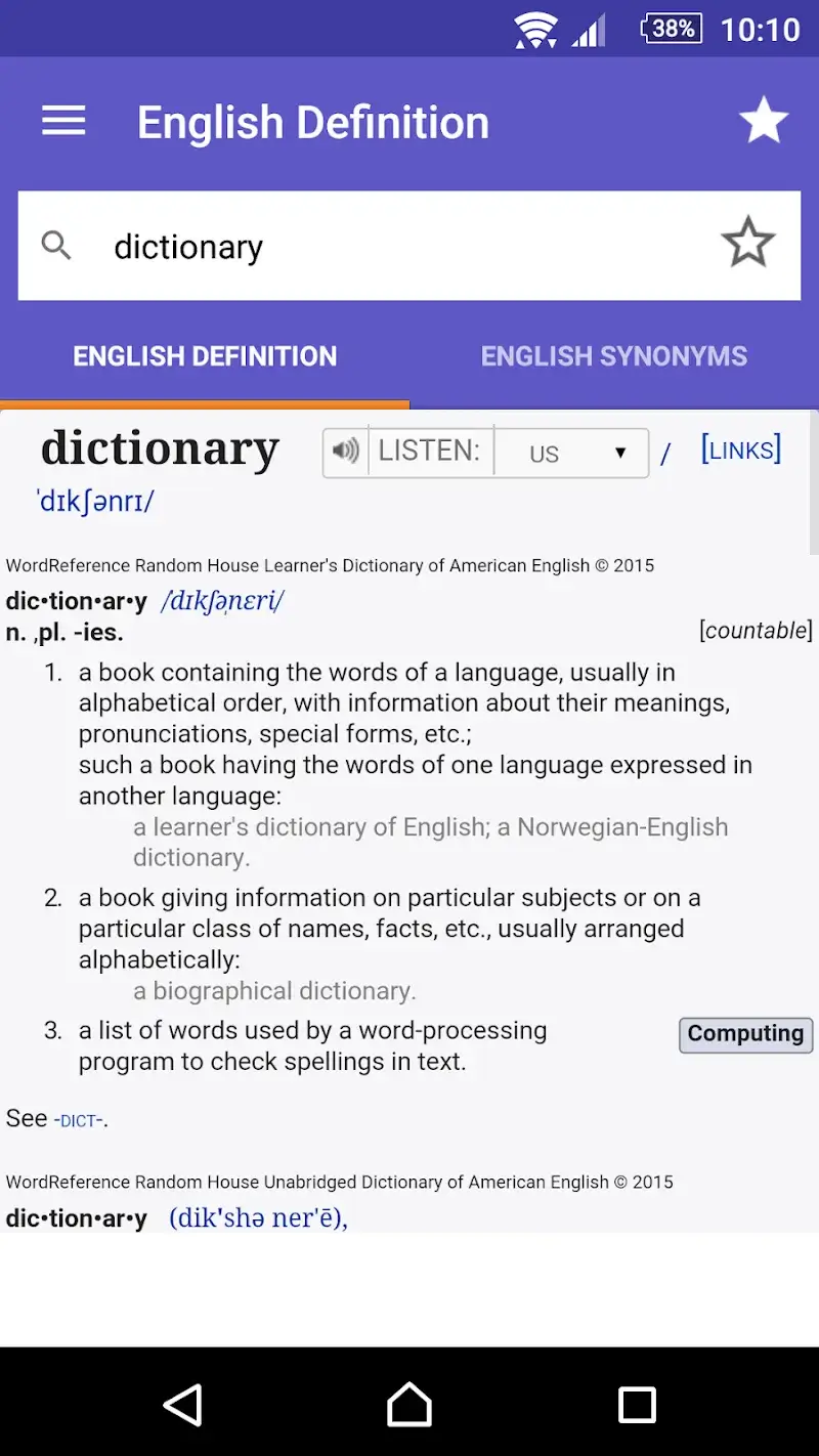 WordReference.com Dictionaries screenshot 2