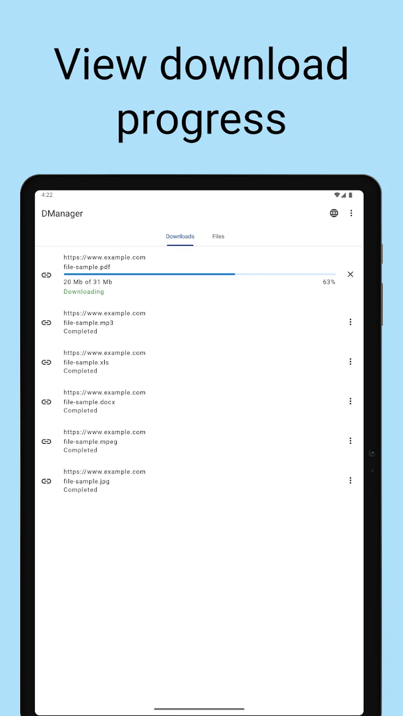 ภาพหน้าจอ Download Manager 6