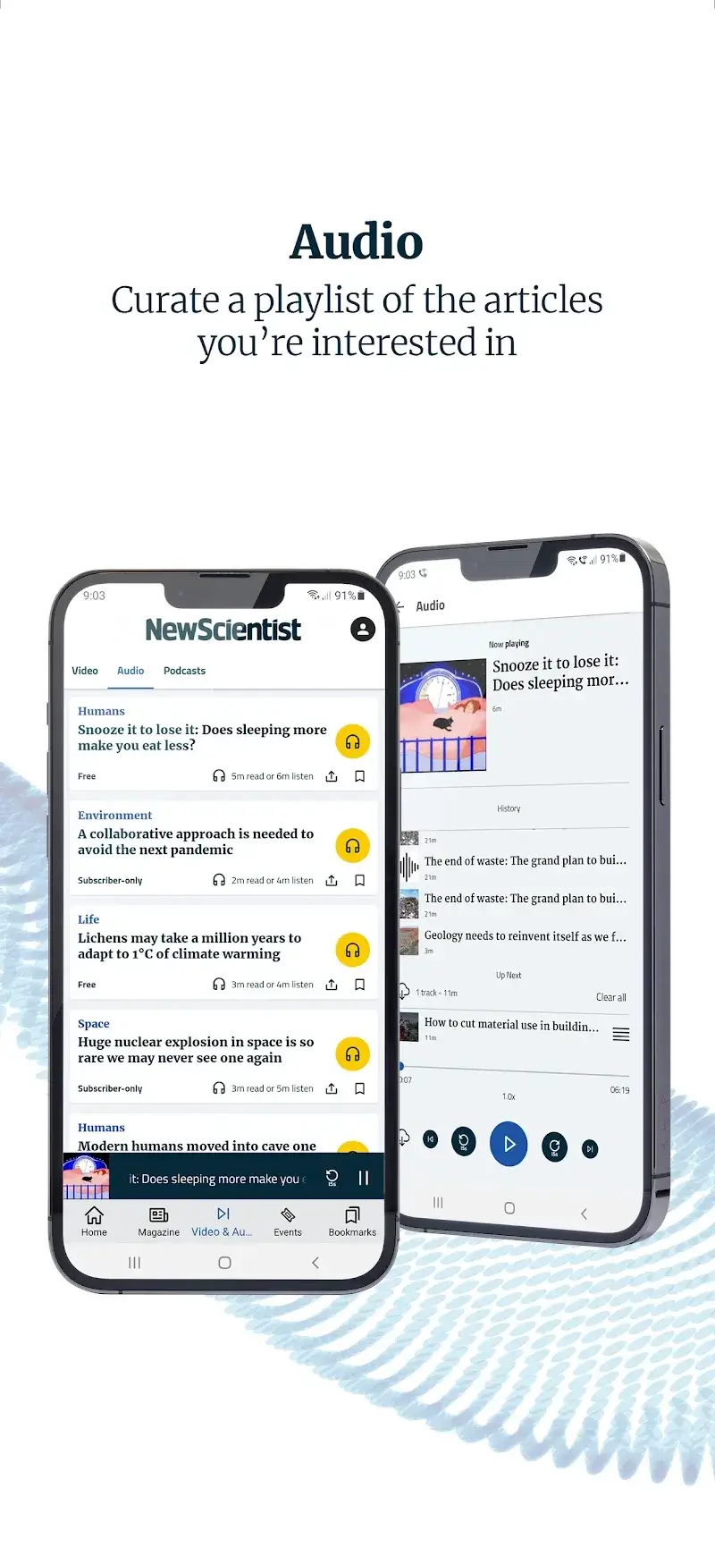 Capture d'écran de l'application New Scientist 4