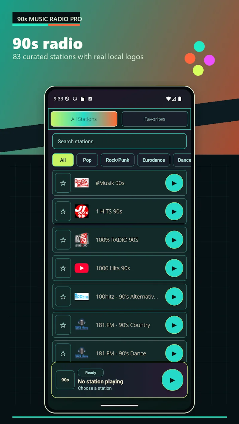 90s Music Radio Pro capture d'écran 1