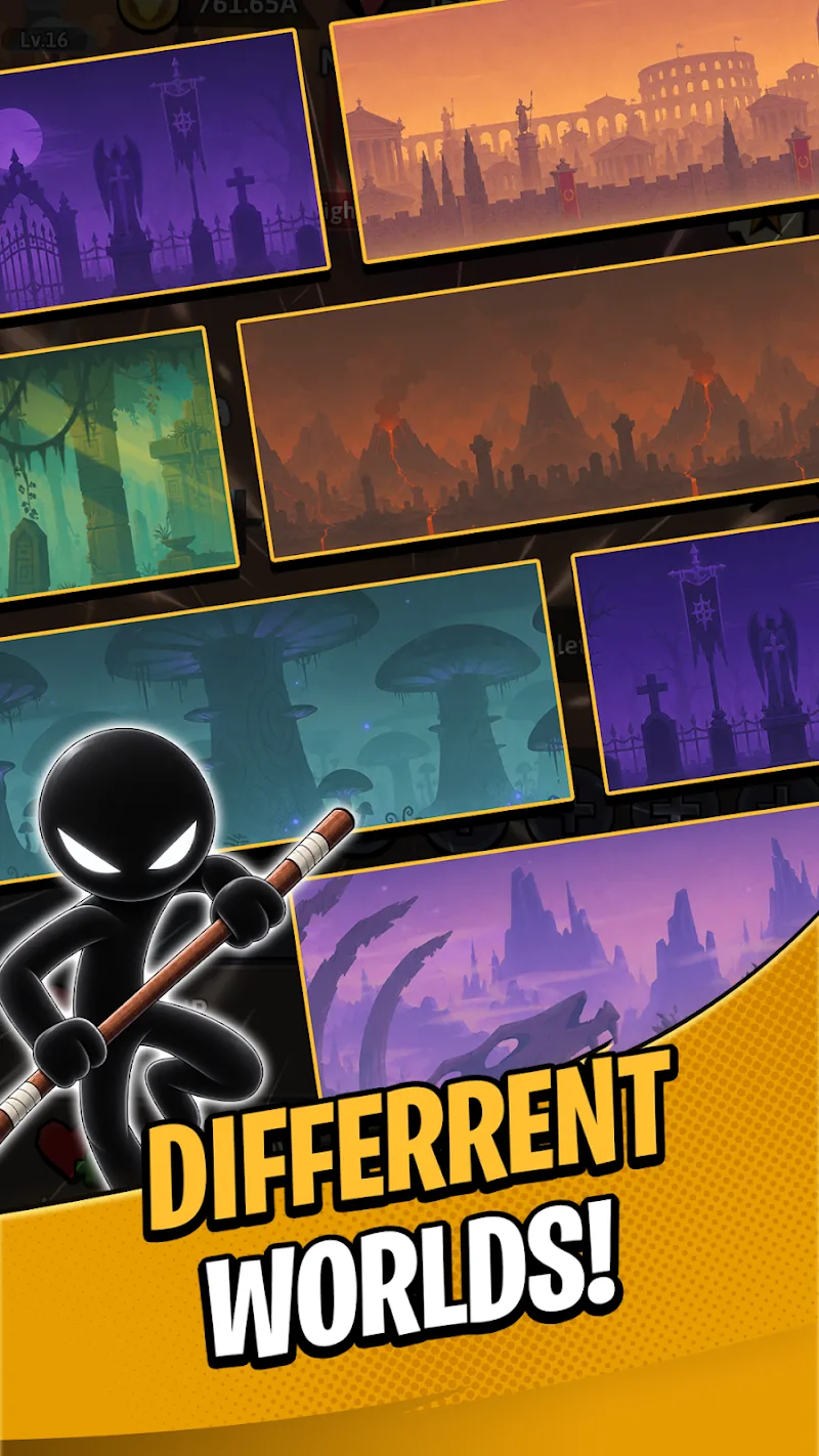 3e capture d'écran de Stickman Idle RPG