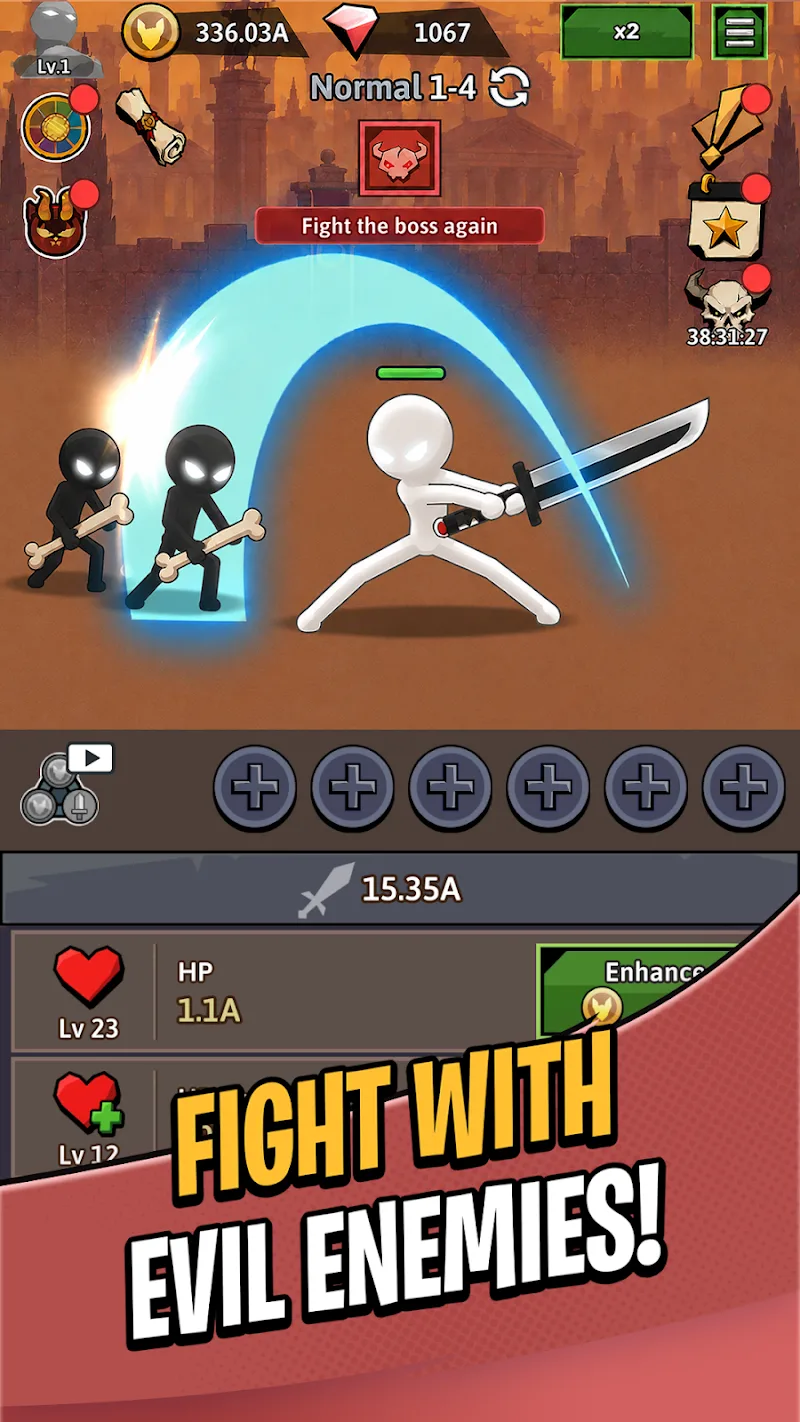 6e capture d'écran de Stickman Idle RPG