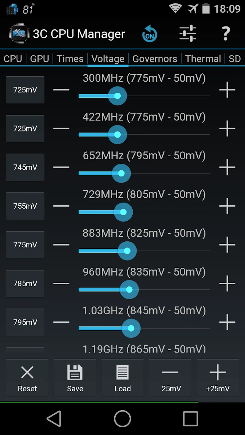 Capture d'écran de 3C CPU Manager 3