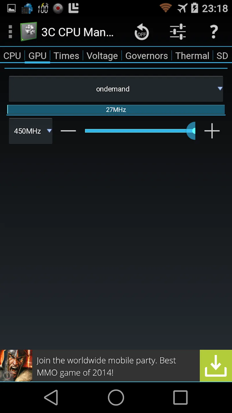 Capture d'écran de 3C CPU Manager 6