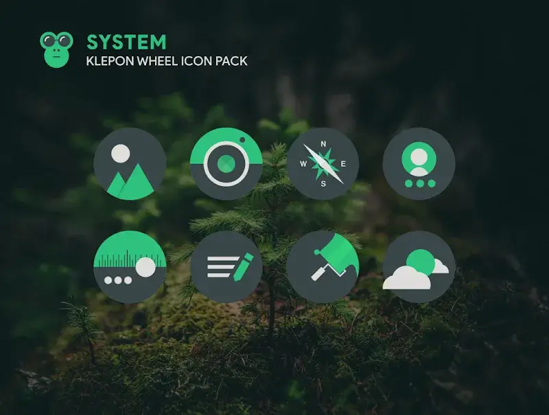Klepon Wheel: Dark Icon Pack Capture d'écran 4