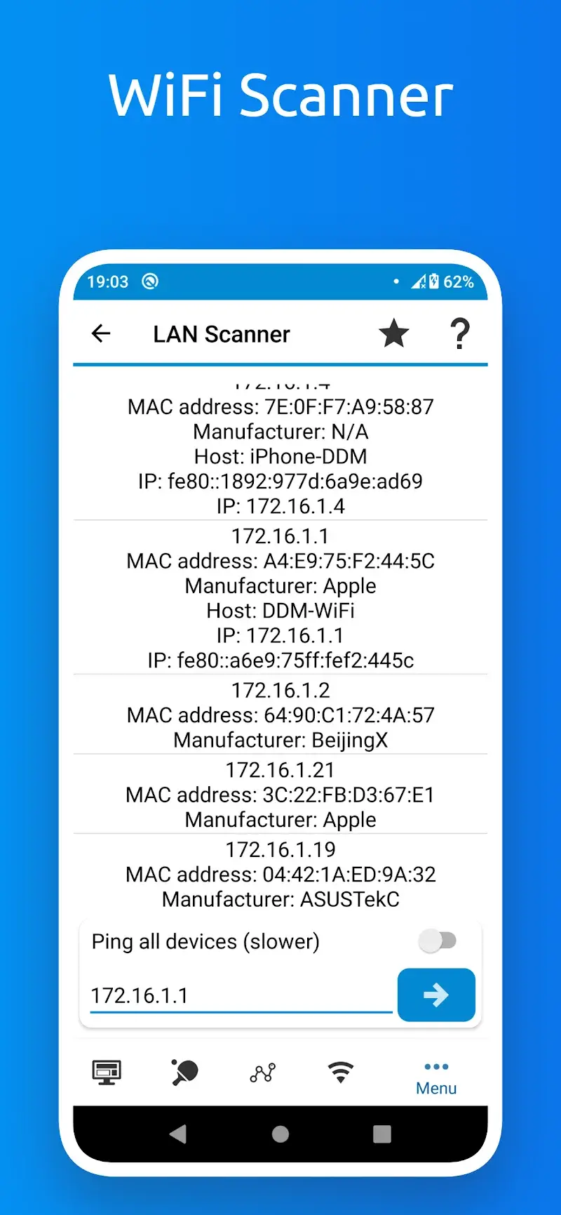 WiFi Tools: Ảnh chụp màn hình 6 của Network Scanner