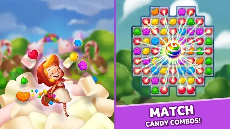 Lollipop & Marshmallow Match3 captura de pantalla 5