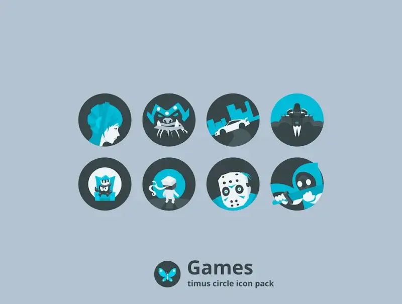 Timus Spin: Dark Icon Pack - Tangkapan Layar 2
