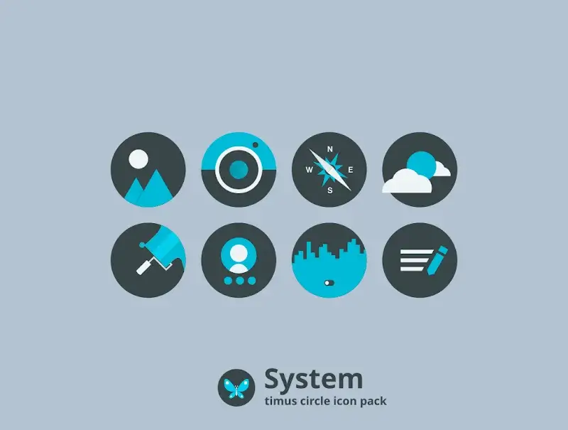 Timus Spin: Dark Icon Pack - Tangkapan Layar 4