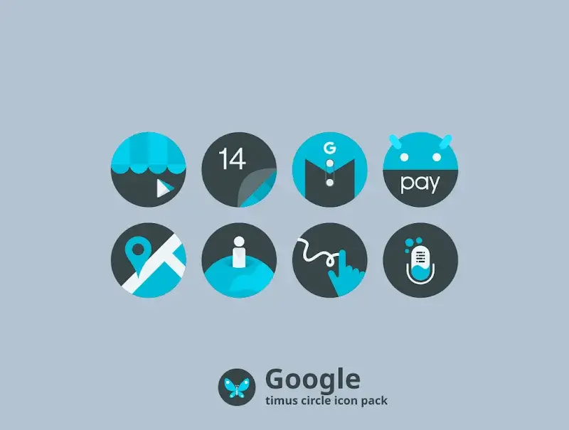Timus Spin: Dark Icon Pack - Tangkapan Layar 3