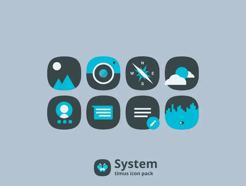 Tangkapan layar 3 Timus: Rounded Dark Icon Pack