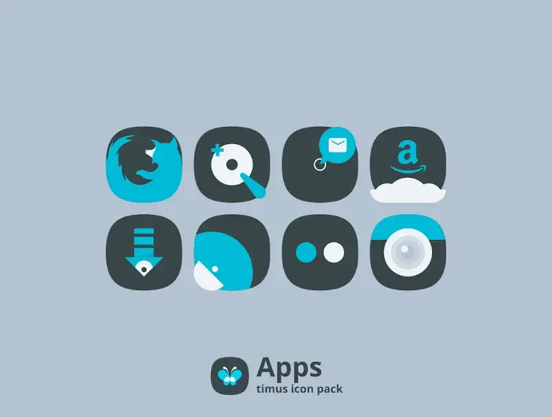 Tangkapan layar 4 Timus: Rounded Dark Icon Pack