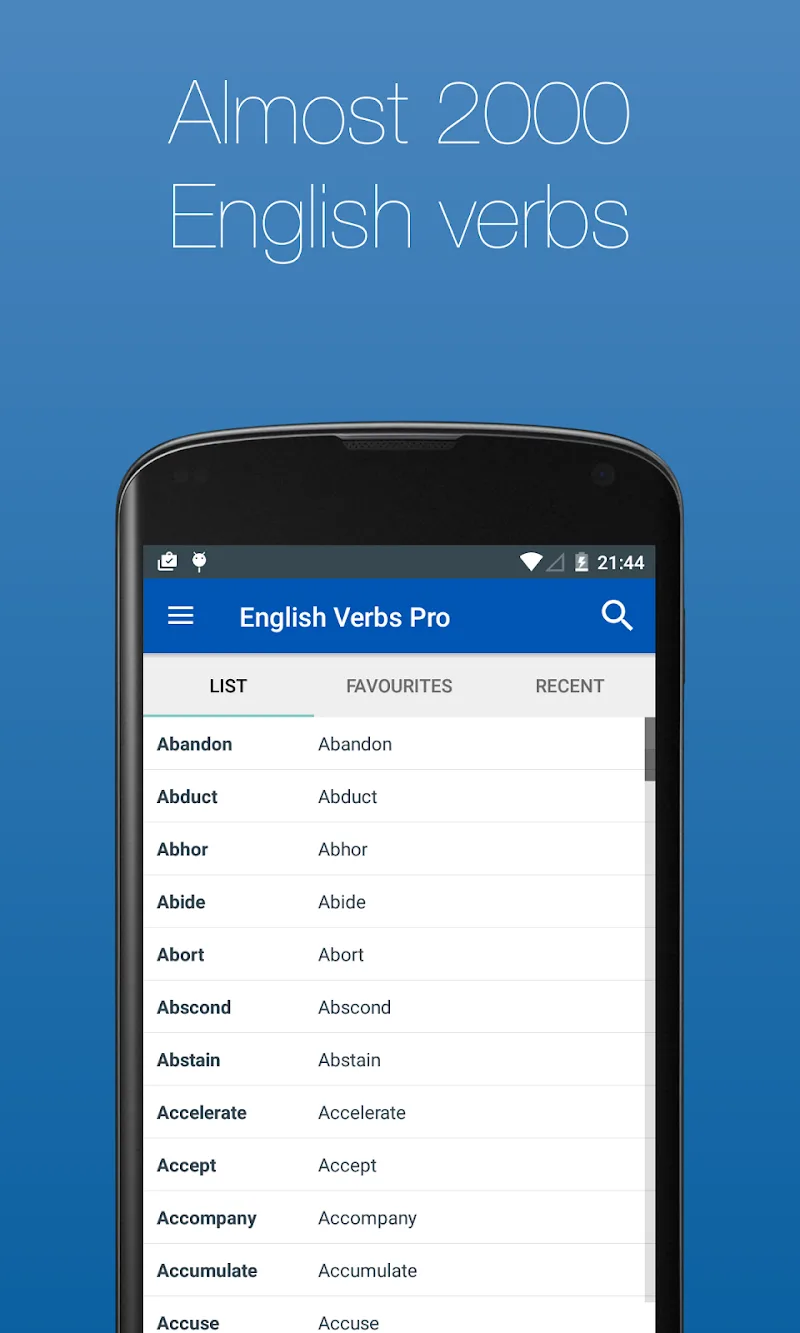 Capture d'écran d'English Verb Conjugator Pro 2